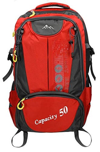 Betz Rucksack Wanderrucksack Damen Herren Reise und Camping Freizeitrucksack 3 Taschen Volumen 28 Liter Capacity II Farbe rot