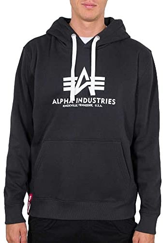 Alpha Industries Basic Hoody Kapuzensweat für Herren Iron Grey