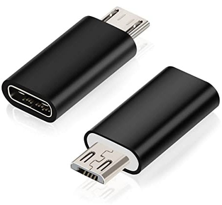 BabyElf USB C Adapter (2 Stücke), Micro USB (Stecker) auf USB C (Buchse) Adapter unterstützt Datensynchronisation für Samsung Galaxy S7/S7 Edge Nexus 5/6 Xiaomi Mi A2 Lite LG K8/10