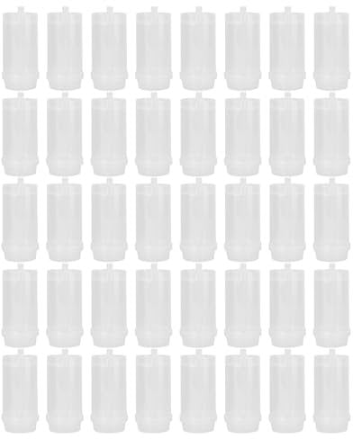 Cabilock 40pcs Push Up Containers, Cake Pop Shooter, Plastic Containers with Lids Cylinder Shaped for Diy Push Cake Mold Cotton Candy Push Pop Birthday Party