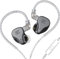 KZ DQ6 Array Type Three-Unit Dynamic in-Ear Headphone, HiFi Stereo Noise Isolating Sport IEM Wired Earphones/Earbuds/Headphones with Detachable Cable (with Mic, Grey)