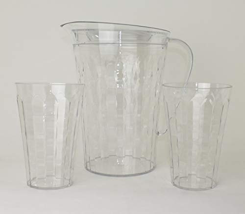 TUPPERWARE Diamant Stella Türkis Klar Kanne 2L + 2X Trinkbecher 475ml + Ausstecher Stern