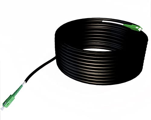 Elfcam® - Cavo Fibra Ottica da Esterno, Diametro 5,0mm, SC/APC per SC/APC Simplex Monomodale 9/125μm LSZH (200M)