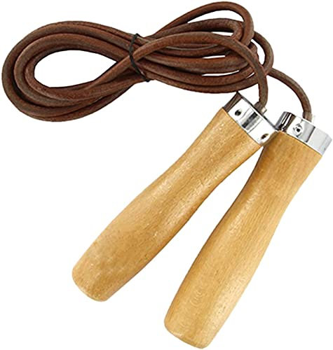 Leather Skipping Ropes Jump Rope Fitness,Speed Jump Rope for Fat Burning Exercises, Training, MMA, Boxing,& Weight Loss Adult, Men & Women Workout Equipment