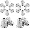 CREATCABIN 1 Box 8pairs Bullet Locking Earring Backs for Studs Secure Ear Nuts Replacements Backings for Pierced Earrings Platinum