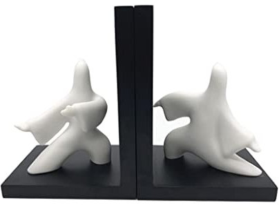 FAMoUsGoods Zen Bookenden Moderne Heimbücher im chinesischen Stil sind auf ältere Menschen angewiesen, um Tai Chi People Bookends Bücher zu Lernen Buchhalter