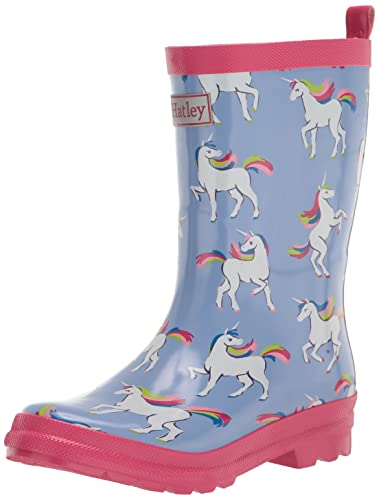 Hatley Stivali da Pioggia Wellington Stampati, Gomma Bambina, Unicorno Sky Dance, 23 EU