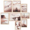 Heimlich – Poster-Set – 4 A3 / 30 x 42 cm + 4 A4 / 21 x 30 cm – Premium-Poster – ungerahmte Drucke – Küstenstil – Roségoldener Strand