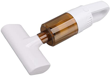 Aspirapolvere per Letto Portatile, Filtro Lavabile Ad Alta Efficienza Aspirapolvere per Materasso 6000pa per Rimuovere Gli Acari Aspirazione per di Animali Domestici (Bianco)