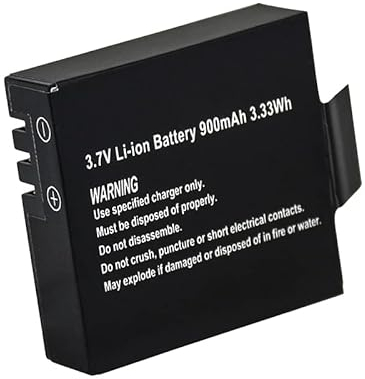 AGFA Photo - Batteria agli ioni di litio compatibile Action Cam Agfa AC7000, colore: Nero