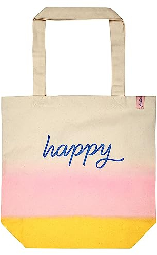 moses Smile Shopper Happy | Maße ca. 45 x 38 x 3 cm | Einkaufstasche aus Bio-Baumwolle | Beutel zum Einkaufen