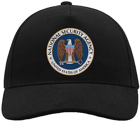 NSA National Security Agency United States of America Eagle Bequeme Unisex-Baseball-Truckerkappe aus gebürsteter Baumwolle mit Schnalle Schwarz