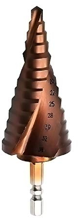 Bohrer, 6–35 mm, Kobalt-Sechskantschaft, Spiralnut, großes Pagodenbohrloch, Reibahle, Bohren, Senken, Schneiden, Vergrößern, Abschrecken von Edelstahl, PCV-Blech ( Color : Spiral Slot , Size : 6 35mm