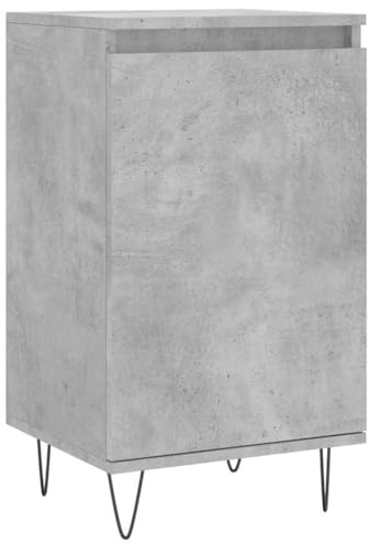 vidaXL Sideboard, Kommode mit viel Stauraum, Mehrzweckschrank Anrichte für Wohnzimmer, Schrank Beistellschrank Metallbeine, Modern, Betongrau Holzwerkstoff