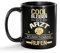 Tassendruck Schwarze Tasse für Arzt mit Name - Cool bleiben und Name rufen - Geschenk für Kollegen zum Geburtstag | Personalisierte Geschenke, Keramik Schwarz, 300 ml