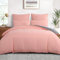 Aisbo Superking Duvets Sets Pink and Grey Reversible Bedding Bed Set, Soft Brushed Microfiber Oeko-TEX Super King Bed Quilt Cover with 2 Pillowcases 50x75cm