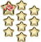 Bemvp Piatti di Carta di Natale 10 Pezzi/Set Piatti di Carta USA E Getta Stella per Feste Pentagramma Vassoi di Carta USA E Getta per Festa Nuziale