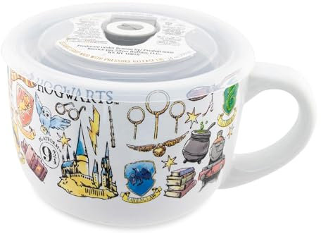 Harry Potter Hogwarts Destination Soup Mug With Vented Lid | Holds 24 Ounces