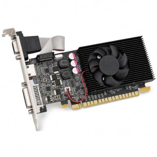 Gaming-Grafikkarte, PCI Express 2.0, 2 GB DDR3-Speicher, Unterstützt DirectX 11,64 BIT HDMI/DVI/für Windows 10 11 7 8