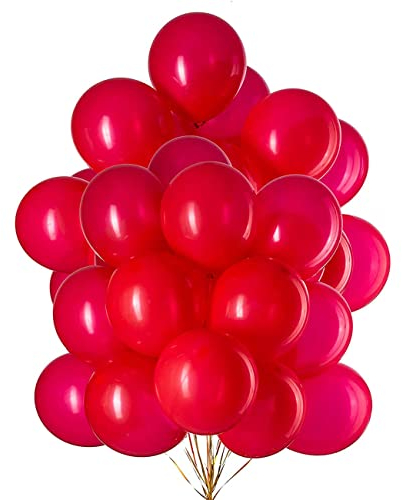 100 Stück 12 Zoll Luftballons Rot,Latex Helium Ballons für Geburtstag,Hochzeit Party Dekoration