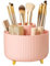 Nuangoo Kosmetik Make Up Organizer, 360°Drehbarer Pinsel Organizer,Kosmetikregal Kosmetik Organizers für Zimmer Decor Frisiertisch,Schlafzimmer,Badezimmer (Rosa)