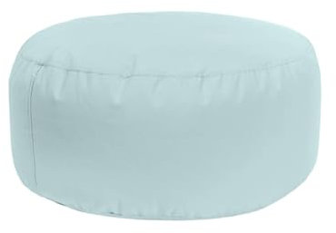 Bruni Pouf Sitzhocker L in Eisgrau – runder Sitzpouf, Indoor und Outdoor als Fußhocker, Yoga-Sitzkissen, Meditationskissen geeignet, in Deutschland gefertigt