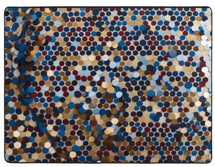 YYHHAOFA Teppich mit Glitzer-Pailletten, für Wohnzimmer, Bodenmatten, Läufer, rutschfest, 160 x 121,9 cm