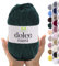 MeriWoolArt® Chenille Wolle Garn zum Stricken und Häkeln Petrol - 200 g und 70 m Samt-Wolle - 100% Flauschige Polyester Strickgarn für Amigurumi, Kissen, Decken und weiche Kleidung Geschenke