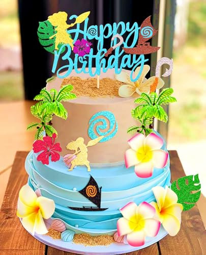 JeVenis Moana Cake Topper Moana Birthday Cake Decor Moana Cupcake Topper for Birthday Baby Shower Party Supplies
