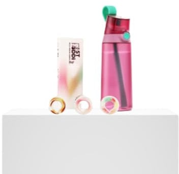 Générique - Up air bottles - Mini - 600 ml - Pink - Incl. 3 pods
