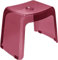 Tabouret de douche en acrylique avec poignée, design transparent, antidérapant, avec pieds en caoutchouc, style intemporel pour une utilisation dans la douche