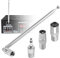 DAB FM Radio Aerial Antenna 75 Ohm Telescopic Indoor Unbal FM Aerial Metal Replacements 75cm 5-Sections F-Type 3.5mm Male Suitable for Table Top TV Radio HiFi AV Stereo Receiver Mini System