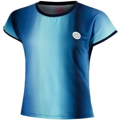 BIDI BADU Mädchen T-Shirt Spectrum Junior Capsleeve Dunkelblau-Hellblau 152