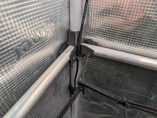 3DGROW 4x Eckverbinder 16mm für Grow Box SCROG NETZ Zelt Schrank 16mm Stangen Befestigung Zubehör für Growbox Kabelführung für Homebox Growschrank Spider Farmer Zelsius Vevor Secret Jardin Mars Hydro