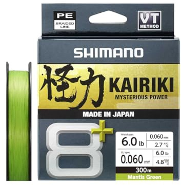 SHIMANO Line Kairiki 8+ - 300m 0.06mm 5.4g M. Green