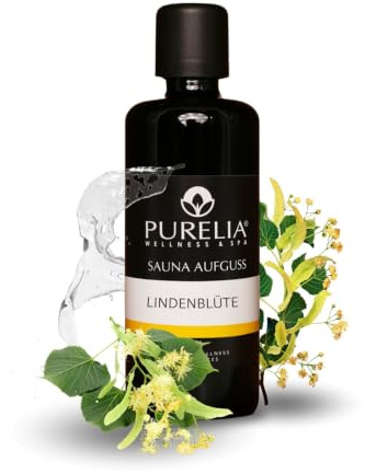 PURELIA Saunaaufguss Konzentrat Lindenblüte 100 ml natürlicher Sauna-aufguss - reine ätherische Öle