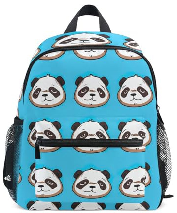 GAIREG Rucksack mit süßem Pandabär-Motiv, Blau, für Kleinkinder, Jungen, mit Namensschild, Schultasche für Kinder, Süßer Pandabär, Blau, 6-8 Years, Niedliche Rucksäcke