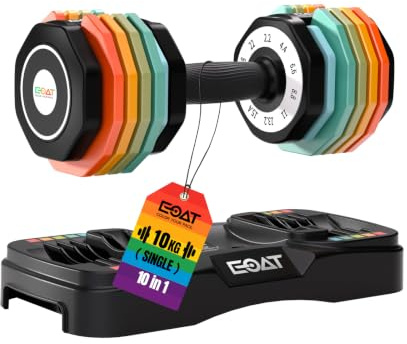 EOAT Adjustable Dumbbells for Home Gym, Adjustable Free Weight Dumbbell Set, Strength Training Equipment with Safety Locking System, Non-Slip Handle, Space-Saving