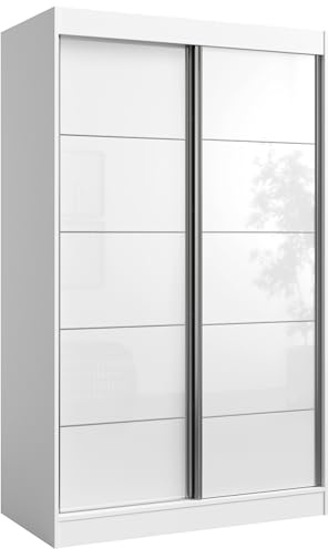 Schiebetürenschrank Como 2D 120 Weiß (lacobel)