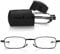 Read Optics faltbare Brille: Vollrand Lesehilfe in Stärke 1,5 Dioptrien für Herren/Damen. Mit Hartschalen-Etui, flexiblen Metall-Bügeln und Federscharnier. Hochwertige Gläser, schwarzer Rahmen