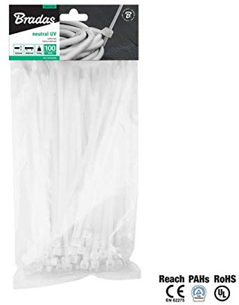 Profi Kabelbinder natur/weiß in Industriequalität | 100 Stück 7,6x400mm