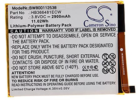 vhbw Akku kompatibel mit Huawei ATU-L22, ATU-L23, ATU-L31, ATU-LX1, ATU-LX3 Handy Smartphone Telefon (2900mAh, 3,8V, Li-Polymer)