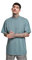 URBAN CLASSICS Men's Basic Crew Neck Tall Tee, Oversized Short Sleeves T-Shirt with Dropped Shoulders, 100% Jersey Cotton, in dusty blue, 4XL