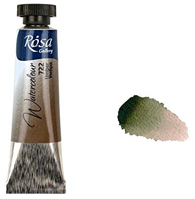 Professional Watercolour Paint, 10ml Tubes, Gallery, Artist Quality (Umber)