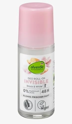 alverde Deo Roll-on Invisible 48H 50ml, 50 ml NATURKOSMETIK - OHNE MIKROPLASTIK