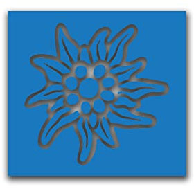 Lackierschablonen Edelweiss Souvenir Alpenregion Gebirgsjäger 30x30cm A5151