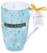 H:)PPY life 49833 Tasse avec inscription en allemand « Joyeux Noël » | Grande tasse avec motif hivernal, porcelaine, 50 cl, bleu | Cadeau d'hiver, cadeau de Noël, Saint-Nicolas