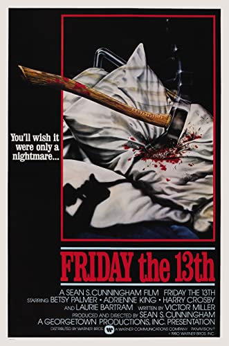 Friday the 13th Horror Movie Poster Art Glossy Poster (A4 210 × 297 mm) (A4 210 × 297 mm)