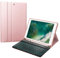 FINTIE beleuchtete Tastatur Hülle für iPad 9.7 Zoll 2018/2017 - Soft TPU Rückseite Gehäuse mit Pencil Halter, magnetisch Abnehmbarer QWERTZ Tastatur mit Hintergrundbeleuchtung, Roségold