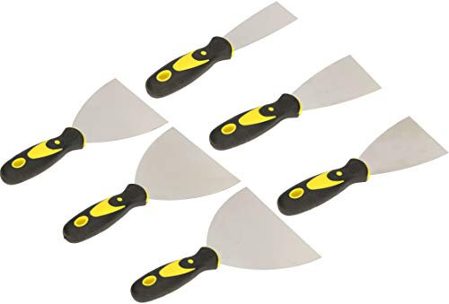 KOTARBAU® 6er Set Edelstahl Malerspachtel 40-160 mm Gipser Spachtel Universalspachtel Kratzer zum Entfernen Palettenmesser mit Gummigriff